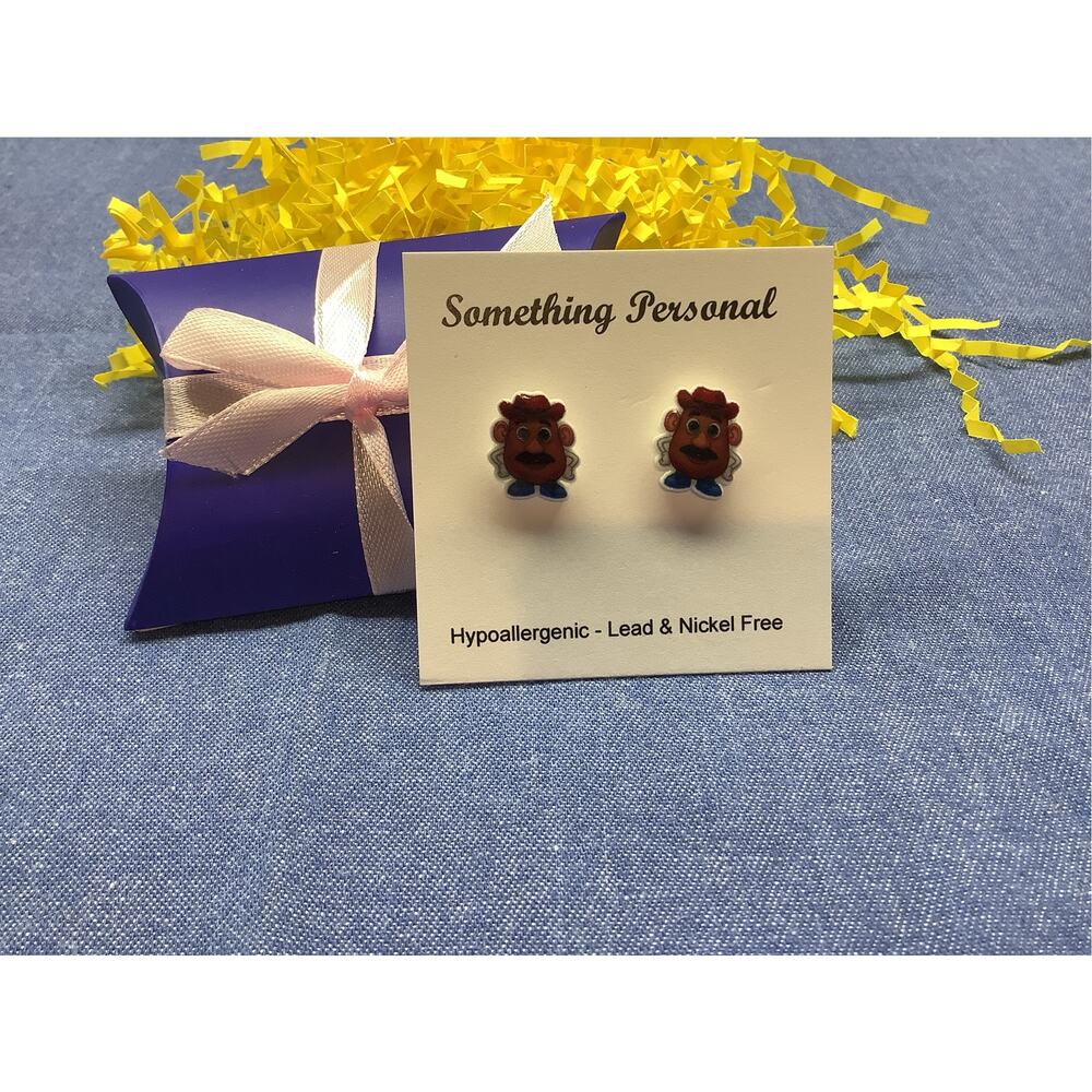 Mr. Potato Head - Toy Store Inspired Post Earrings -- Gift Boxed - Chibi Cute